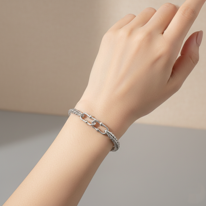 Modern Mixed-Link Chain Bracelet