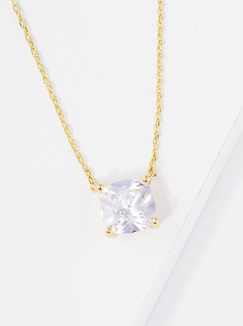 Gold Plated Oval Cut Moissanite Necklace