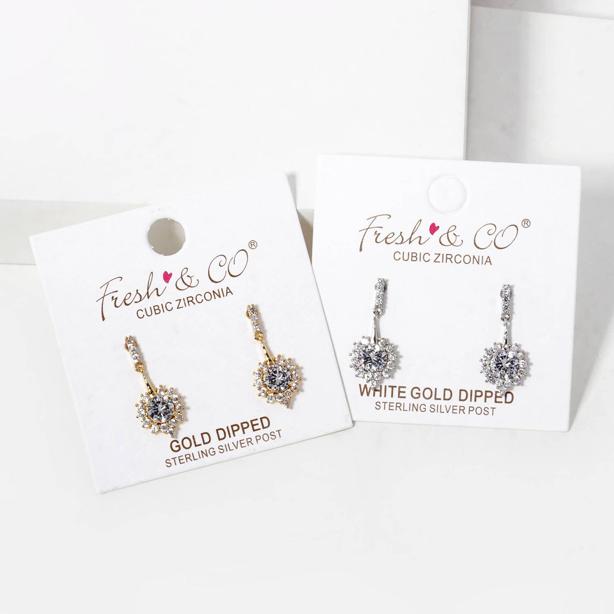 Gold Plated Sunburst Drop Earrings