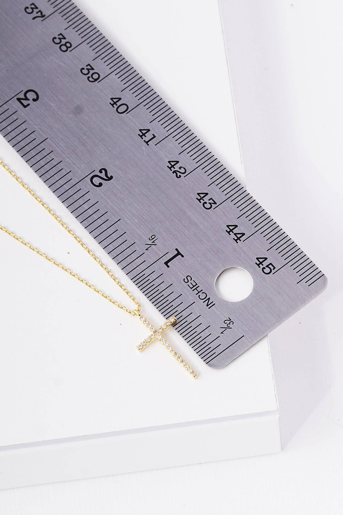 Gold Plated Cubic Filled Mini Cross Necklace