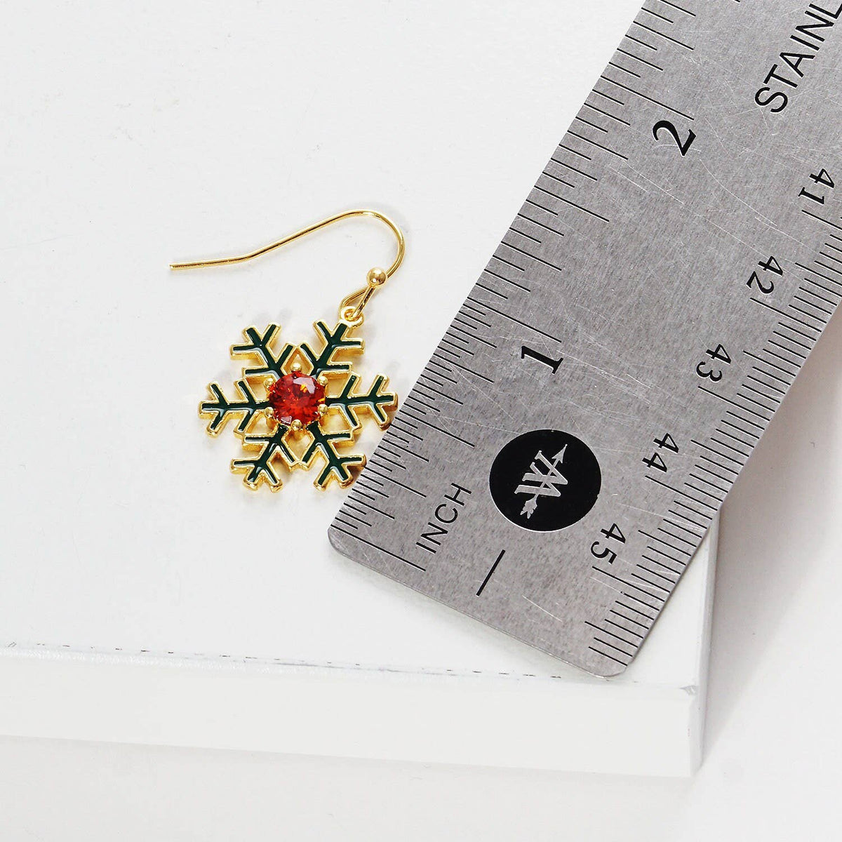 Gold Plated Snowflake Earrings