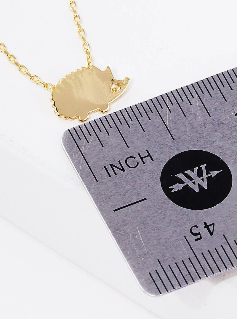 Gold Plated Hedgehog Necklace