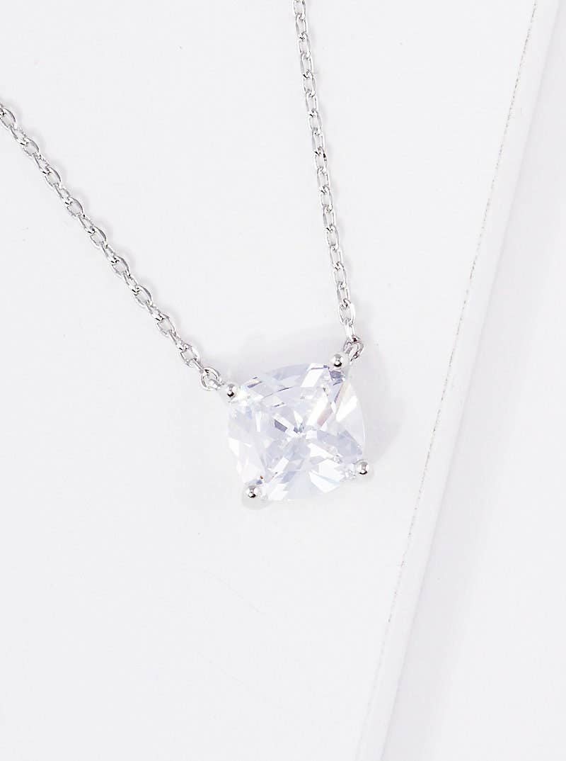 Gold Plated Oval Cut Moissanite Necklace