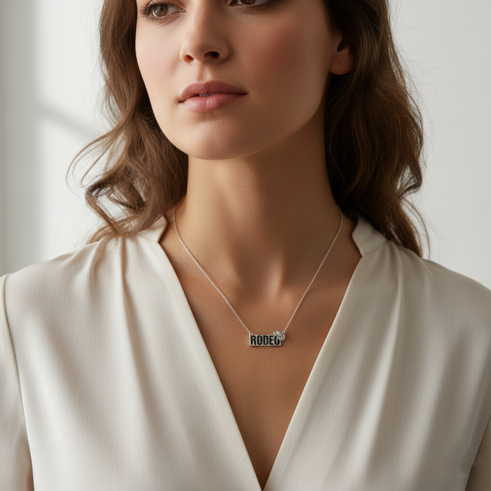 Rodeo Western Bar Pendant Necklace