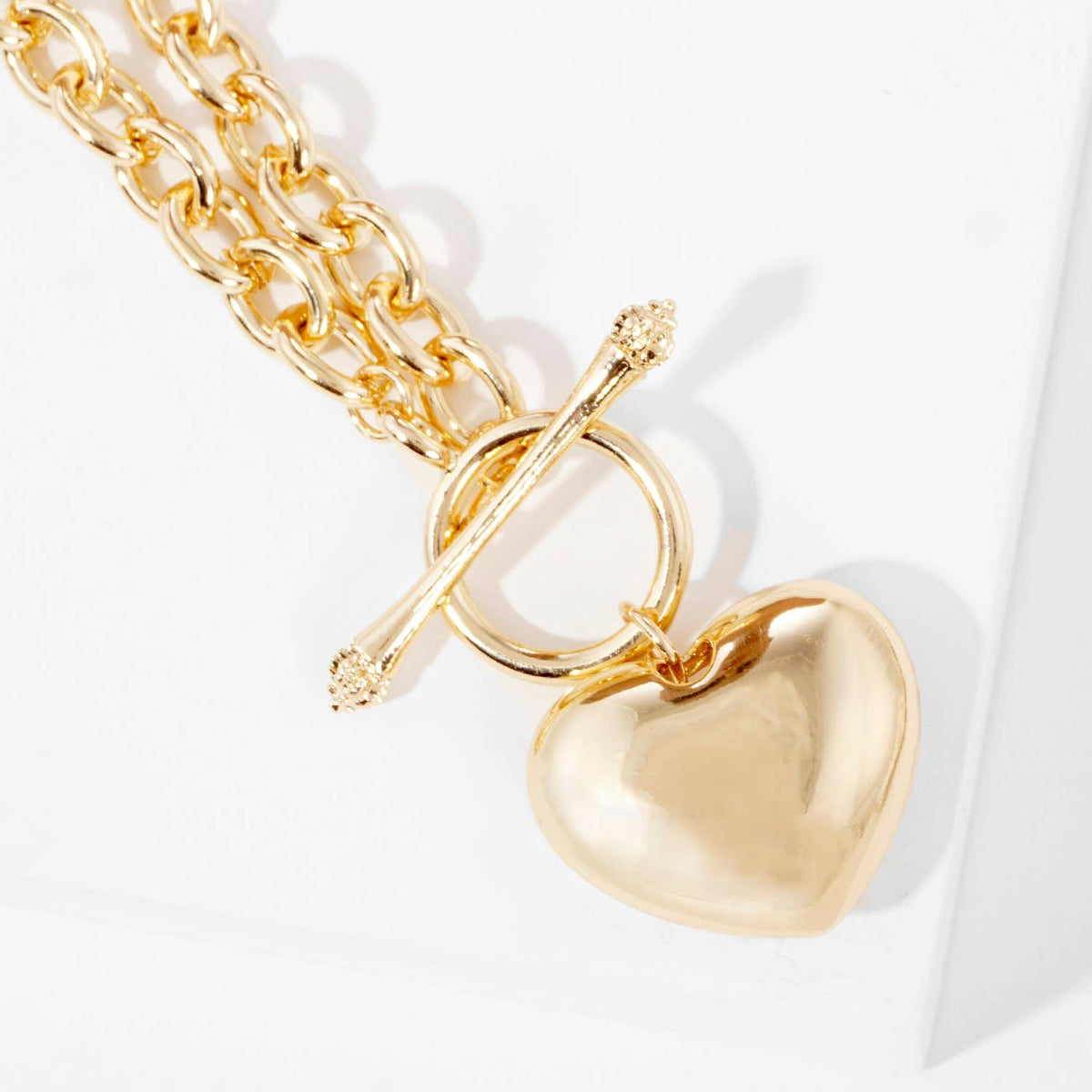 Gold Plated Heart Pendant Necklace
