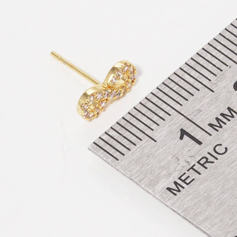 Gold Plated Infinity Stud Earrings