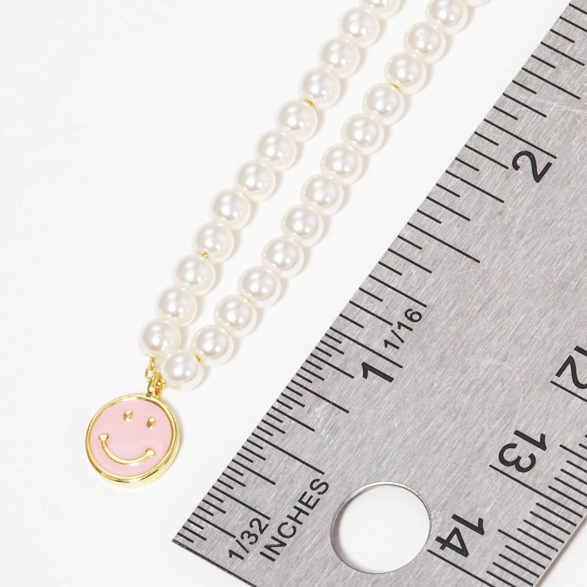 Gold Plated Freshwater Smiley Face Bracelet