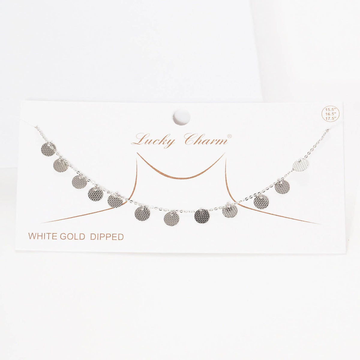 Gold Plated Chain w/ Dangling Coins Necklace