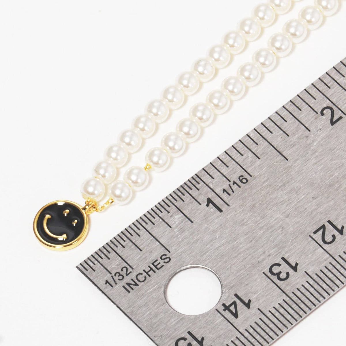 Gold Plated Freshwater Pearl Smiley Face Anklet