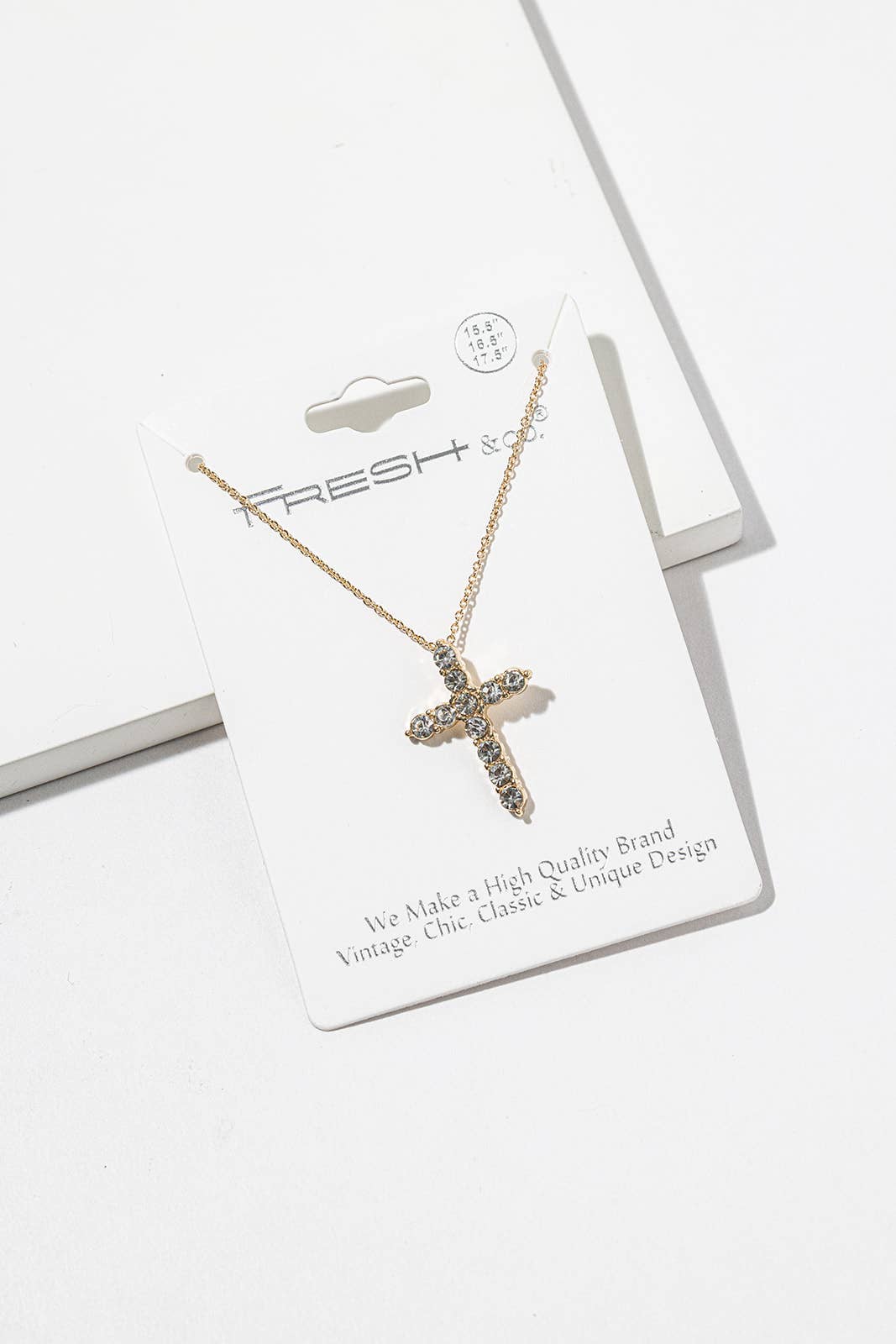 Bubble Cross Pendant Necklace – Large Round-Crystal Cross,