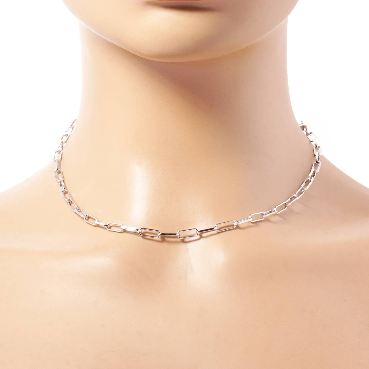 Delicate Paperclip Link Chain Necklace