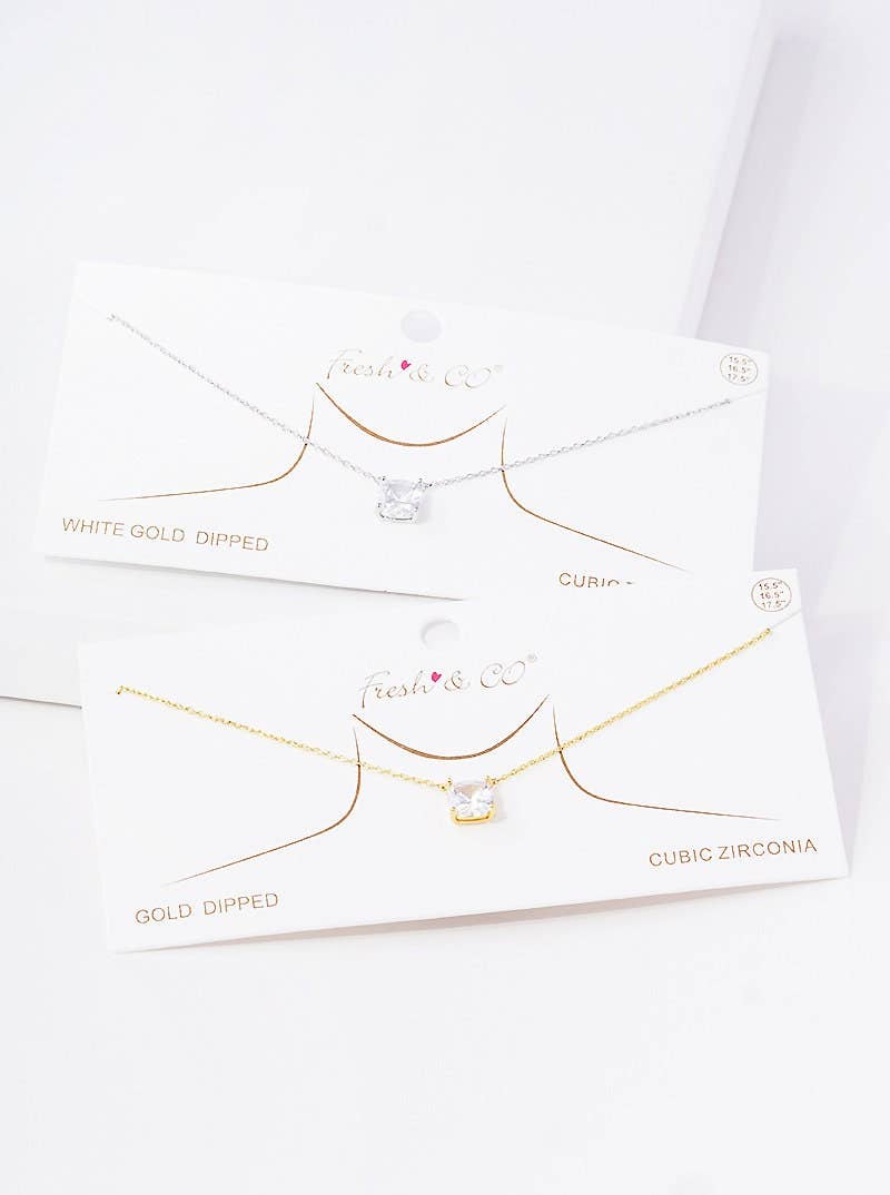 Gold Plated Oval Cut Moissanite Necklace