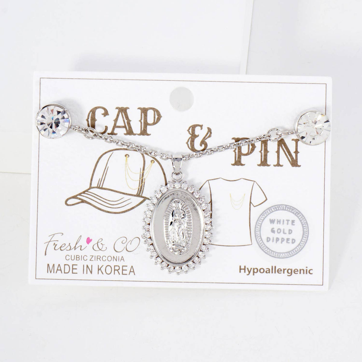 Virgin Mary Cap & Pin Chain