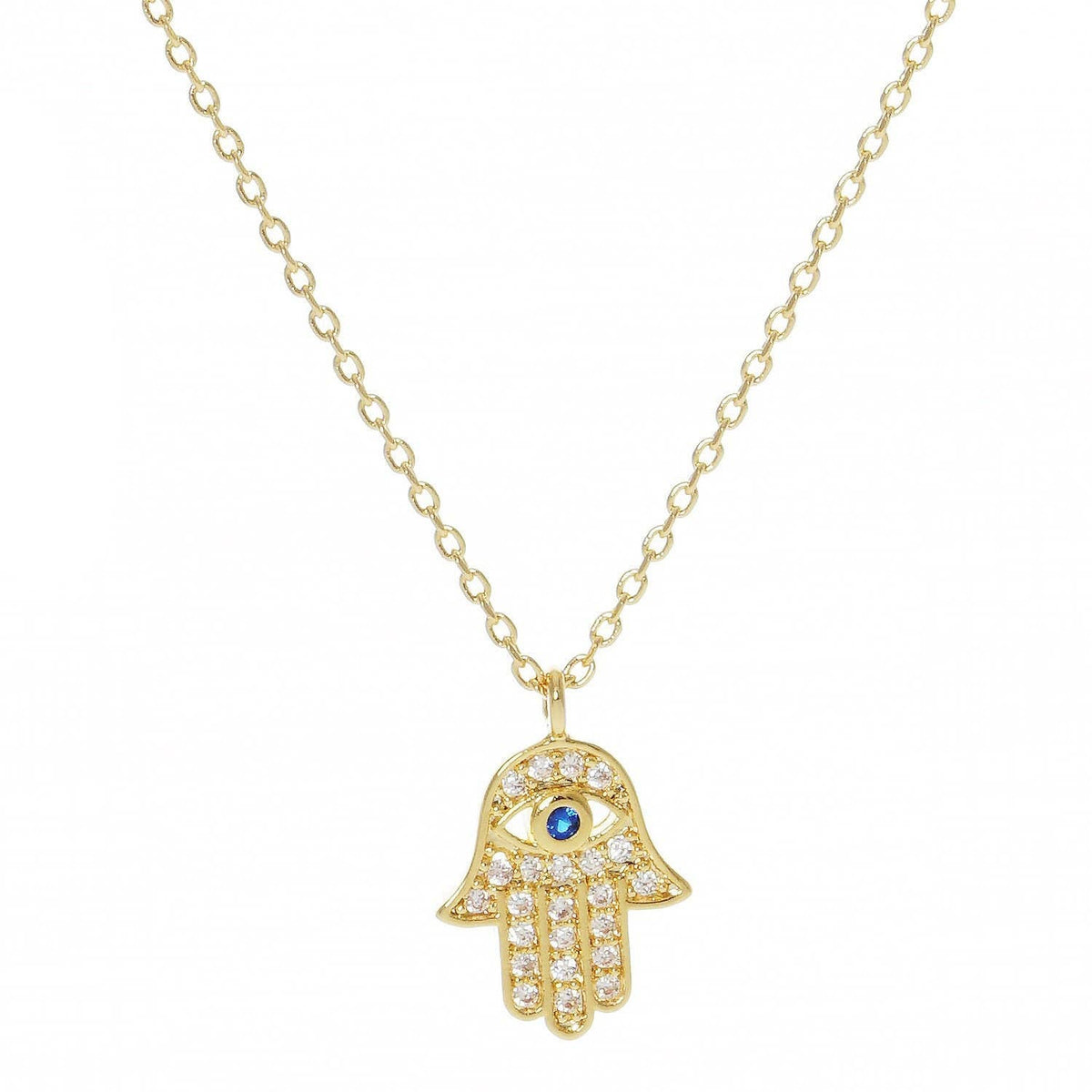 Gold Hand of Fatima Necklace
