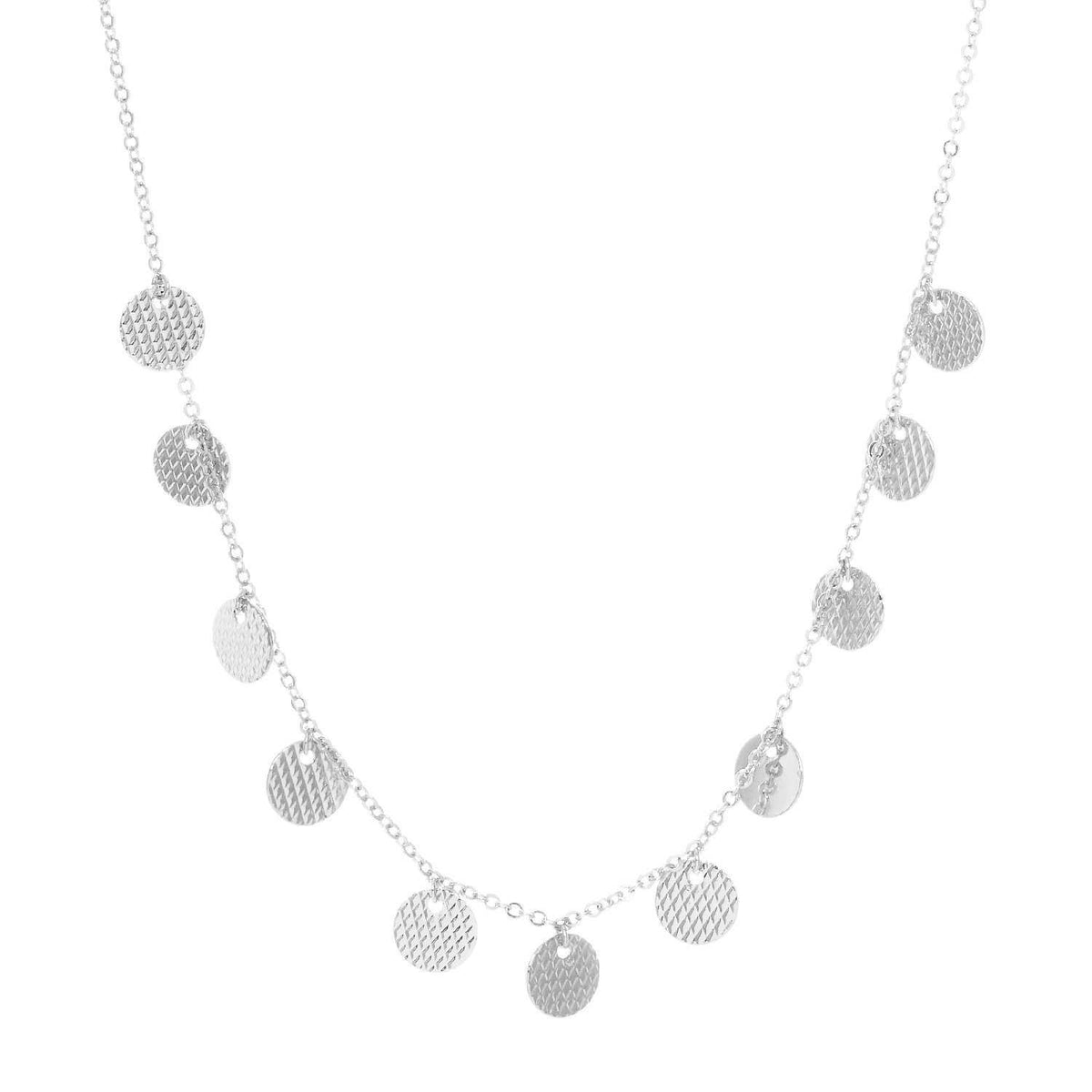 Gold Plated Chain w/ Dangling Coins Necklace