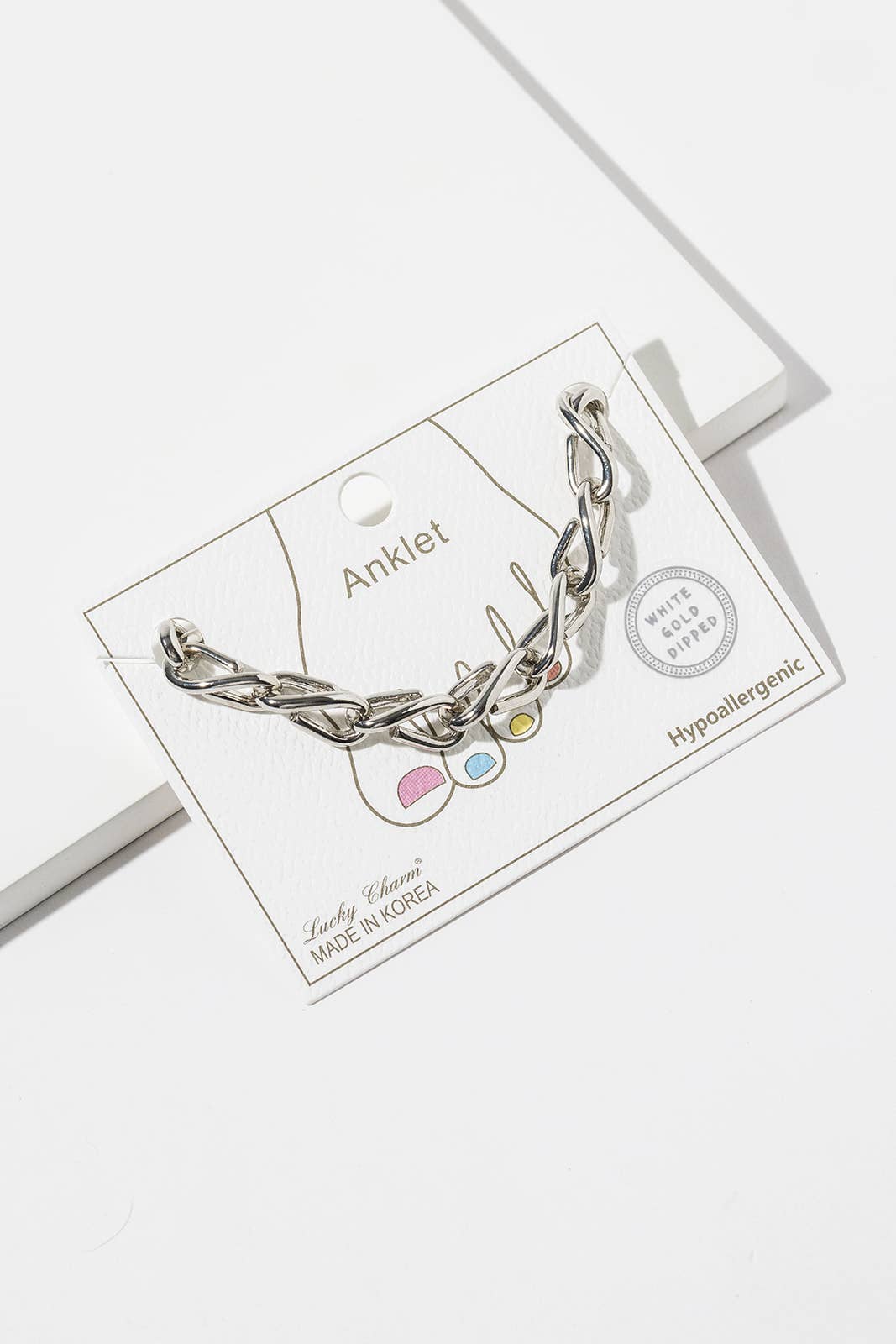 Chunky Twisted Link Chain Anklet - Gold & Silver Dipped
