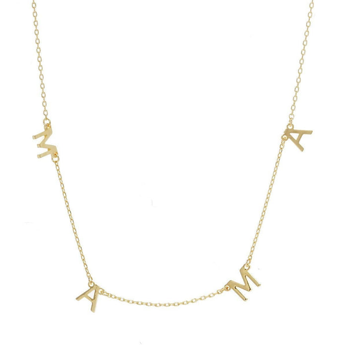 Mini Spaced Letter MAMA Necklace