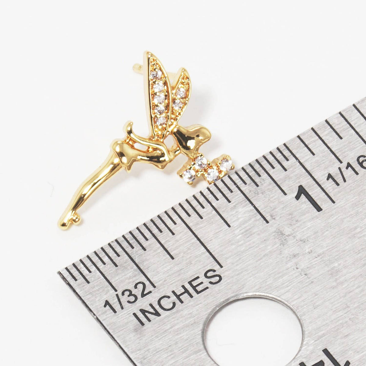 Gold Plated Fairy Stud Earrings