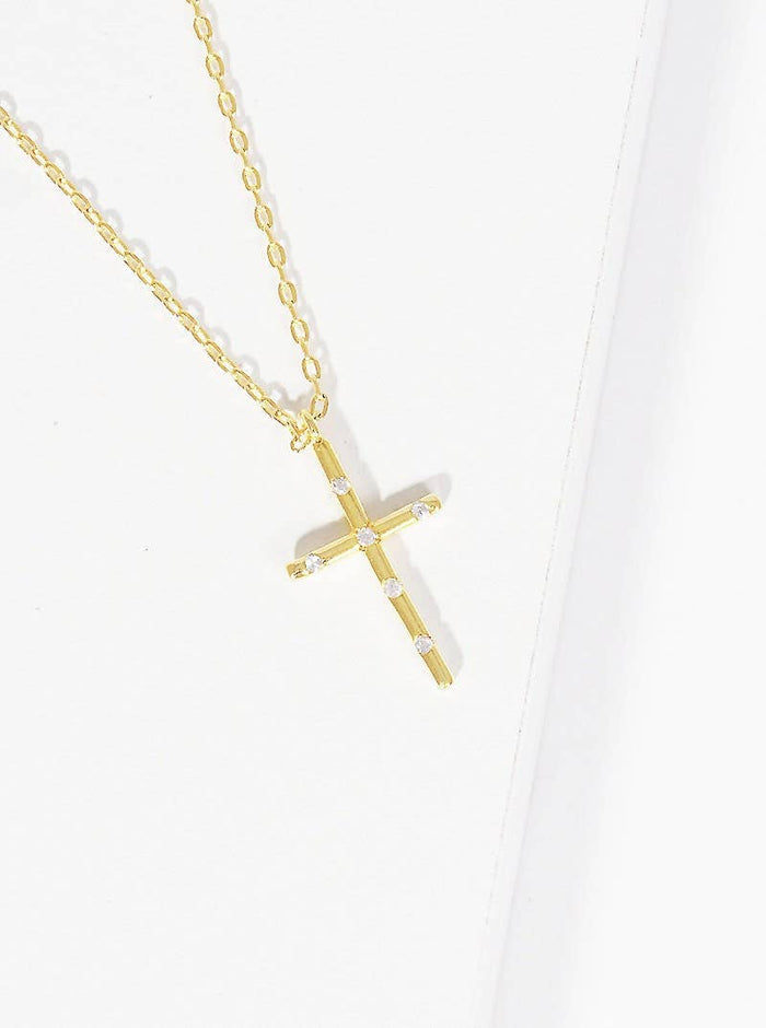 Gold Christianity Cross Necklace