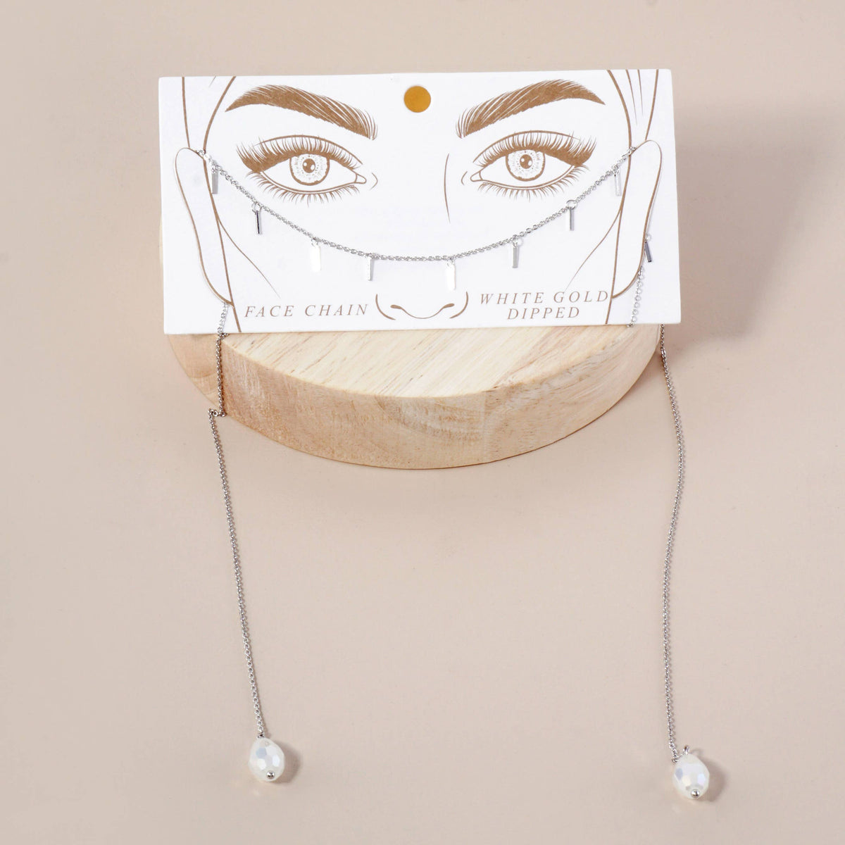 Faceted Teardrop-Shaped Glass-Beads Drop Face-Chain