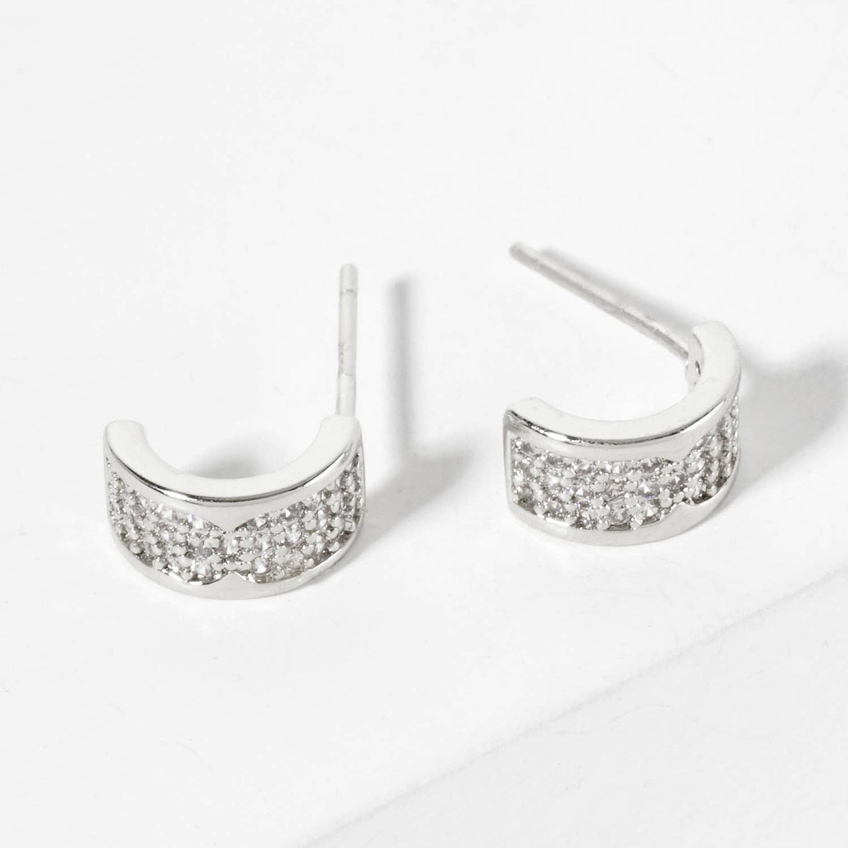 Minimalist 9mm Half-Circle18K-Gold-Dipped Stud Earrings