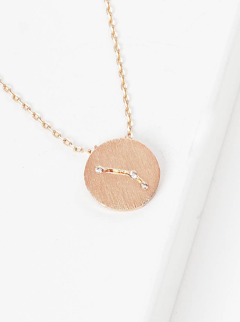 Gold Zodiac Coin Necklace