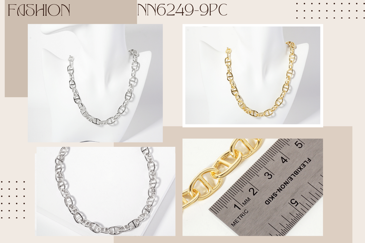 18K-Gold-Dipped Polished 17mm Mariner-Chain Necklace