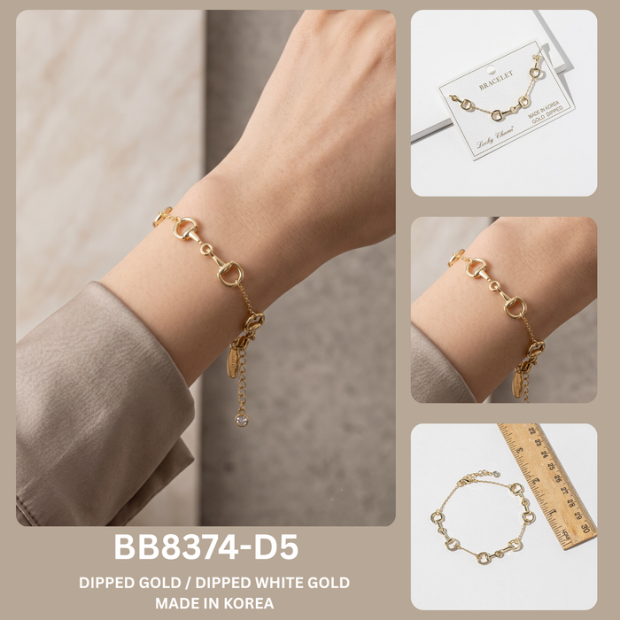 Elegant Multi-Link Horsebit Bracelet