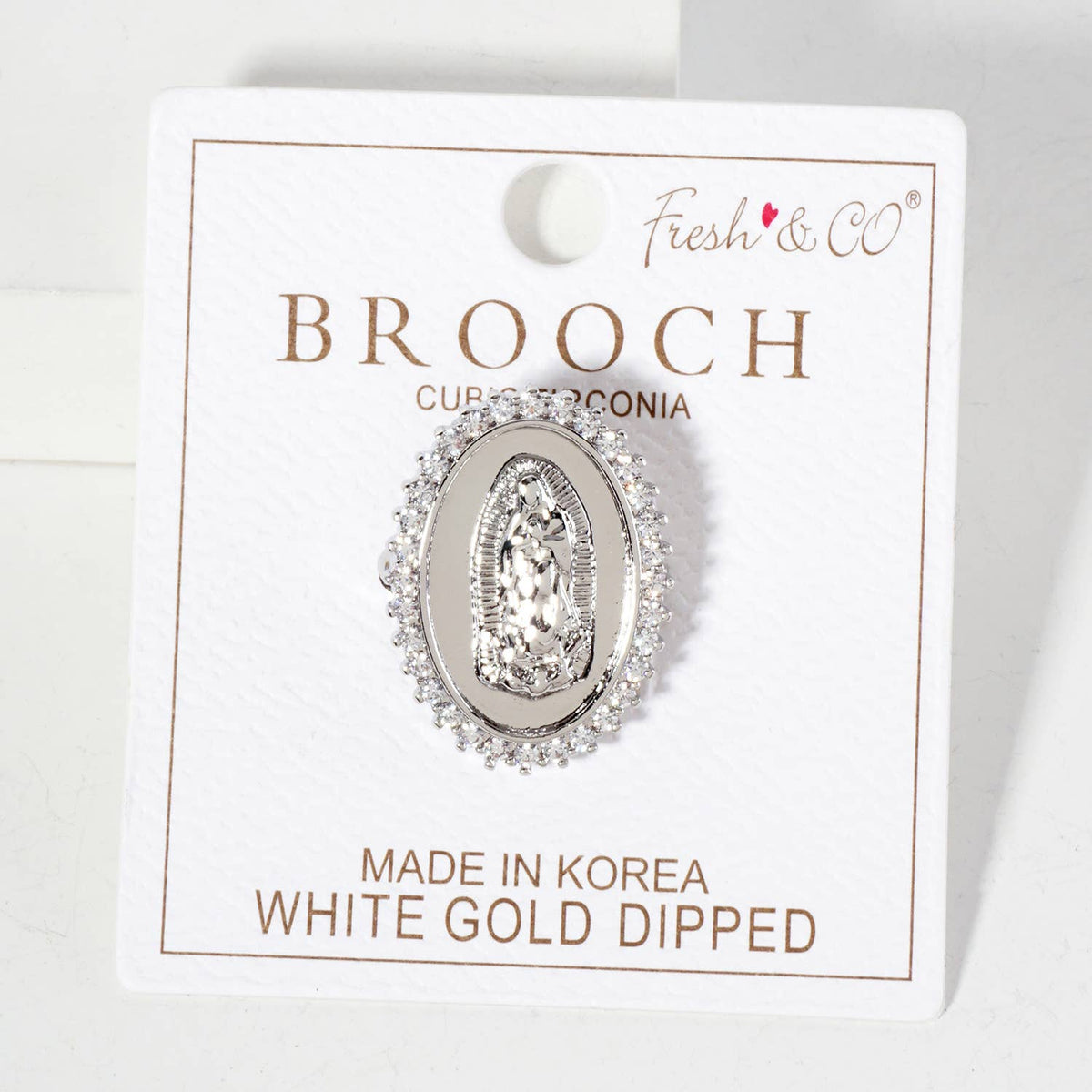 Pave-Detailing-on-the-Edges Virgin-Mary Brooch