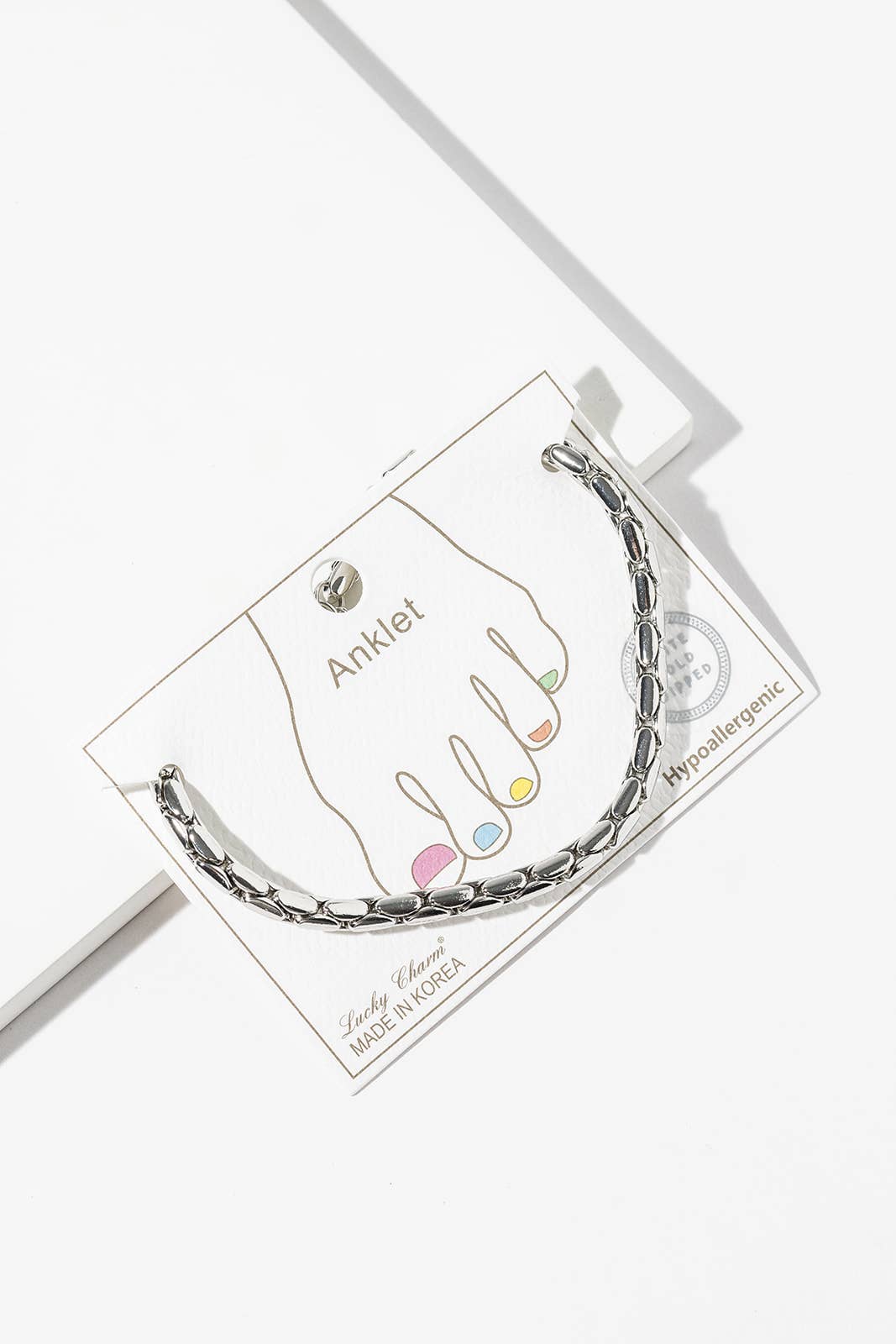 Hypoallergenic 18K Gold & Silver Dipped Dainty Bean Chain An