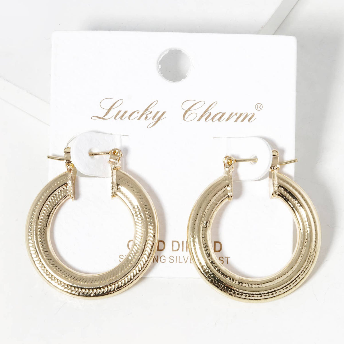 Geometric Spiral Grid Hoop Earrings