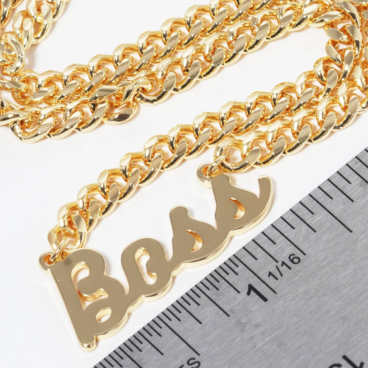 Gold Plated Cuban Link BOSS Necklace