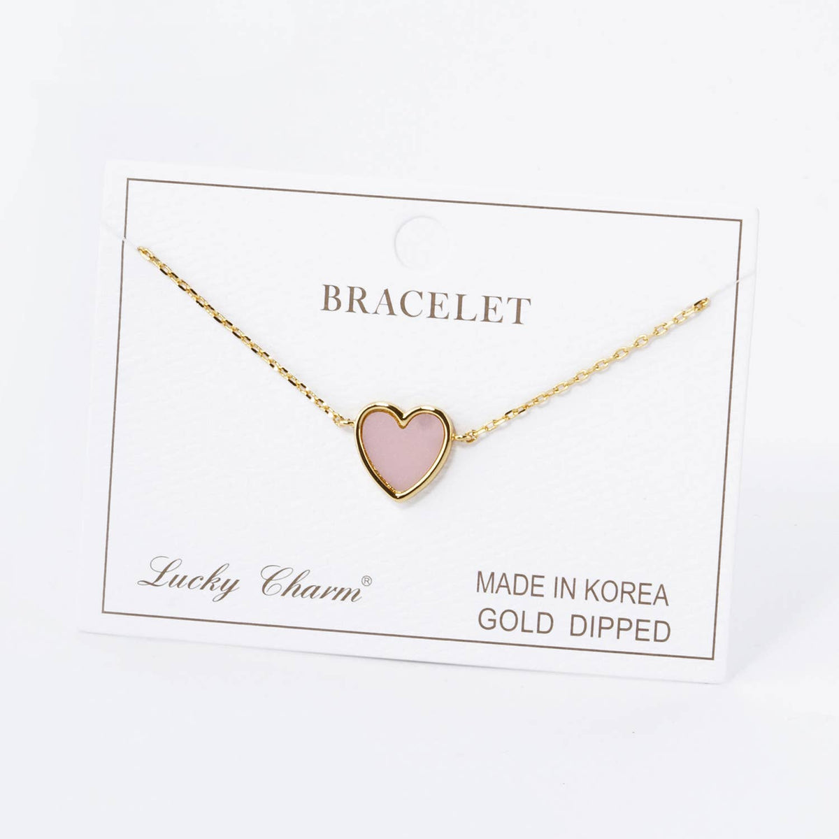 Minimalist Heart Charm Bracelet - Multi-Color Collection