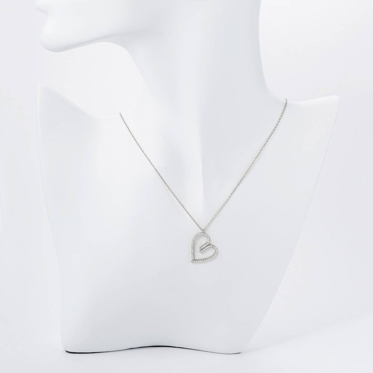 Gold Dipped Stylized Heart Pendant Necklace