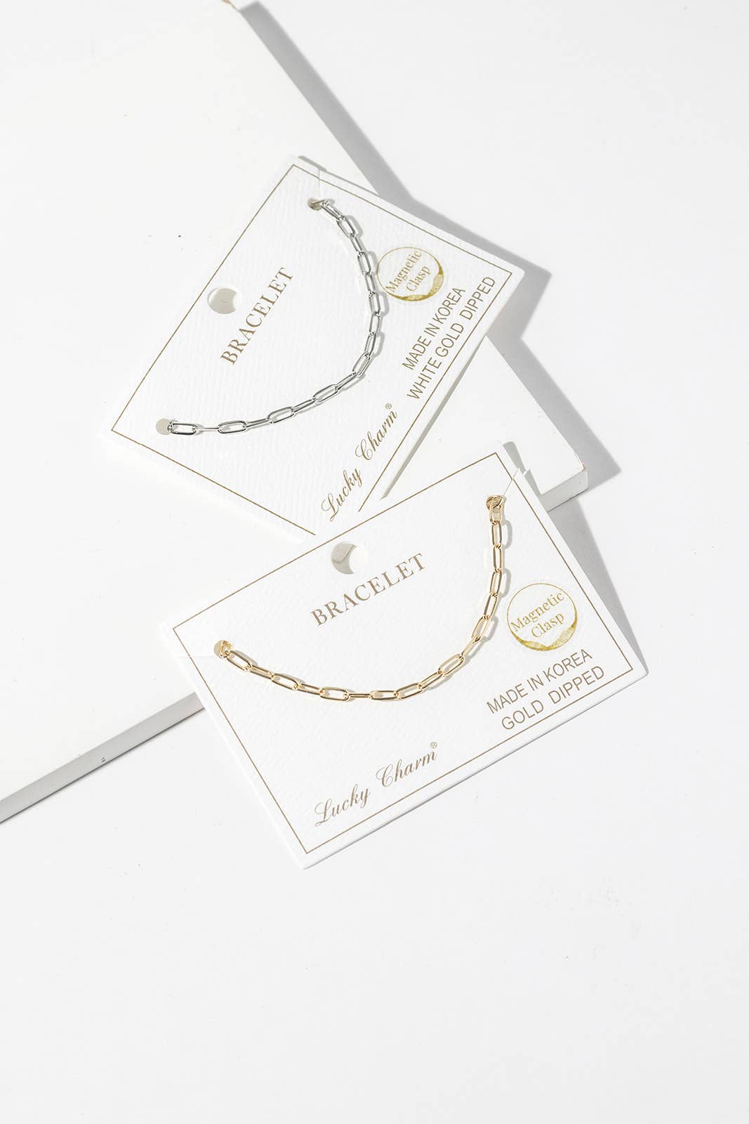 Minimalist Paperclip Chain Bracelet with Magnetic Clasp