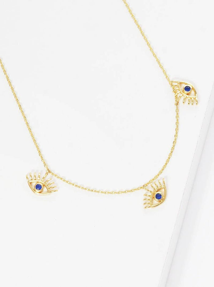 Mini Spaced Evil Eye Necklace
