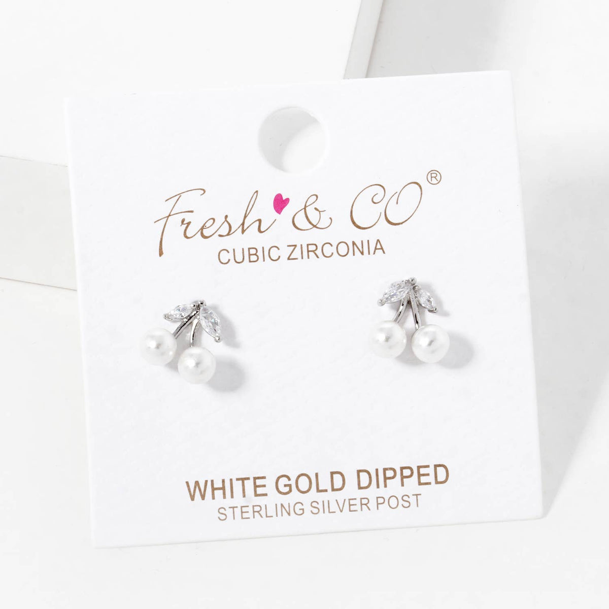 Gold Plated Cherry Stud Earrings