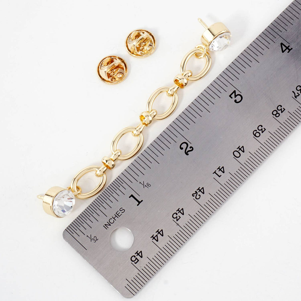 Crystal Link Chain Cap & Pin