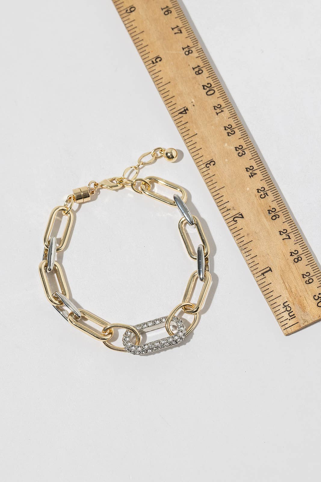 Two-Tone U-Link Chain Bracelet
