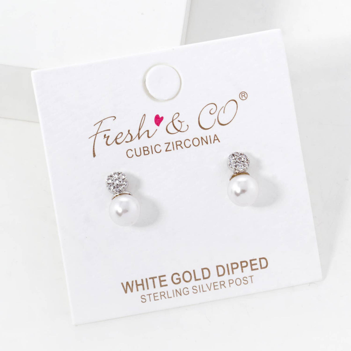 Gold Dipped Freshwater Pearl Studs