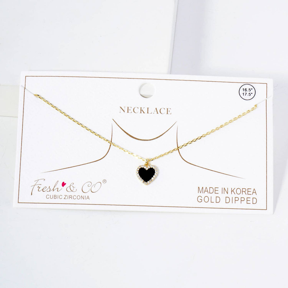 Pave-Set Cubic-Zirconia 9mm Heart Pendant Necklace