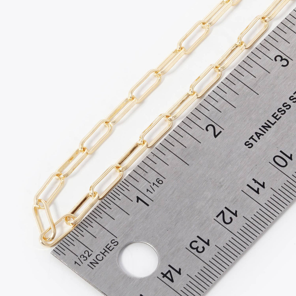 Delicate Paperclip Link Chain Necklace