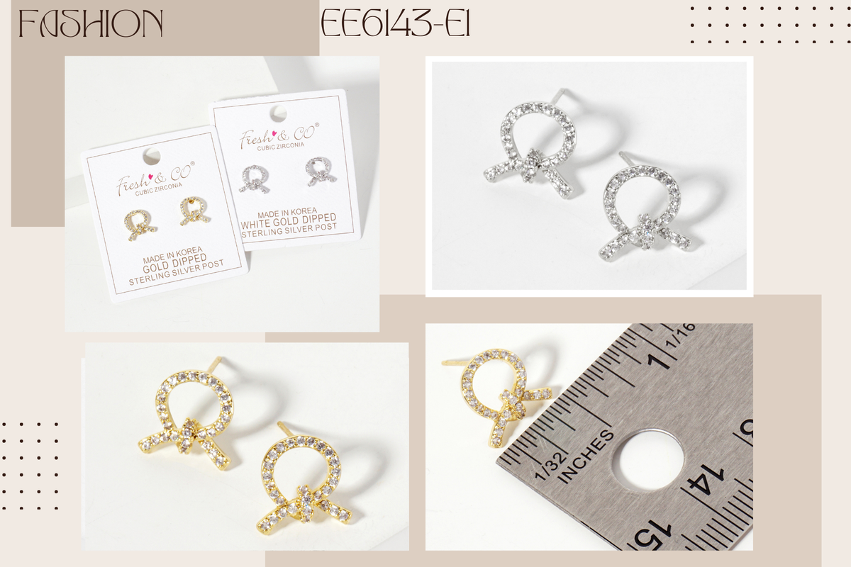 Knot Design 18K-Gold-Dipped Stud Earrings
