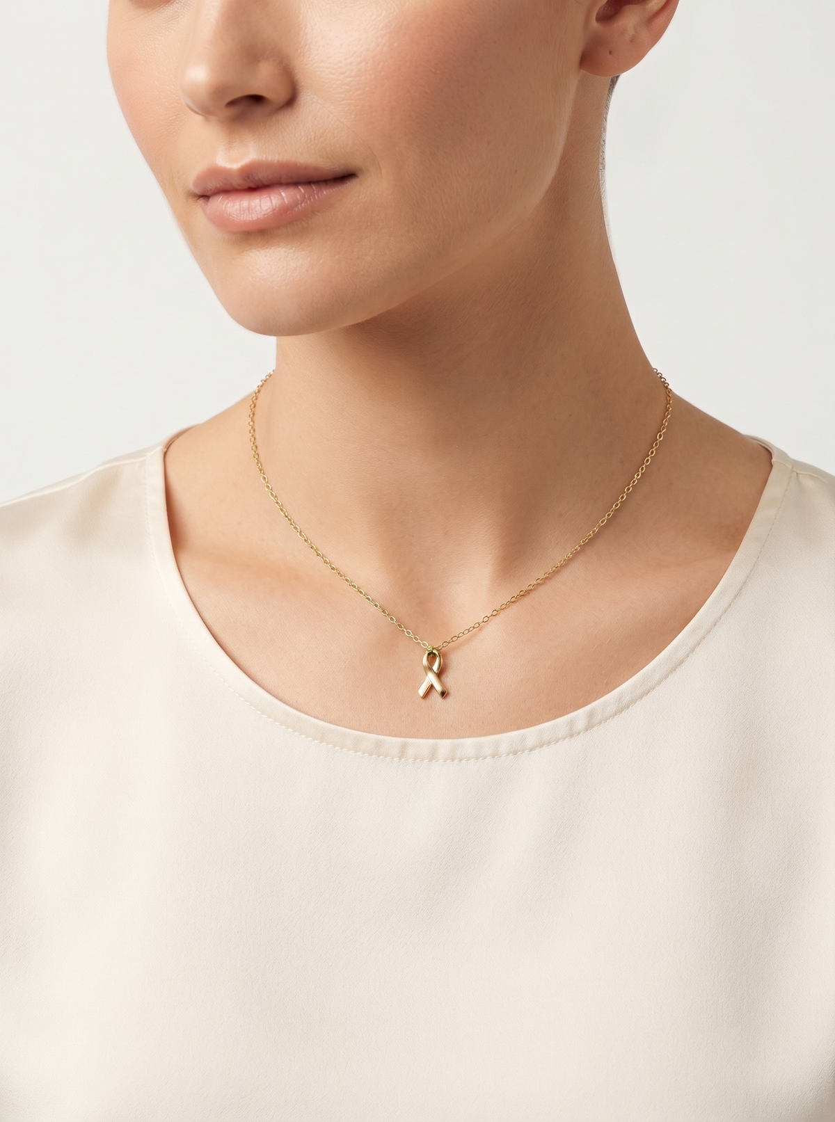 Awareness Ribbon Pendant Necklace
