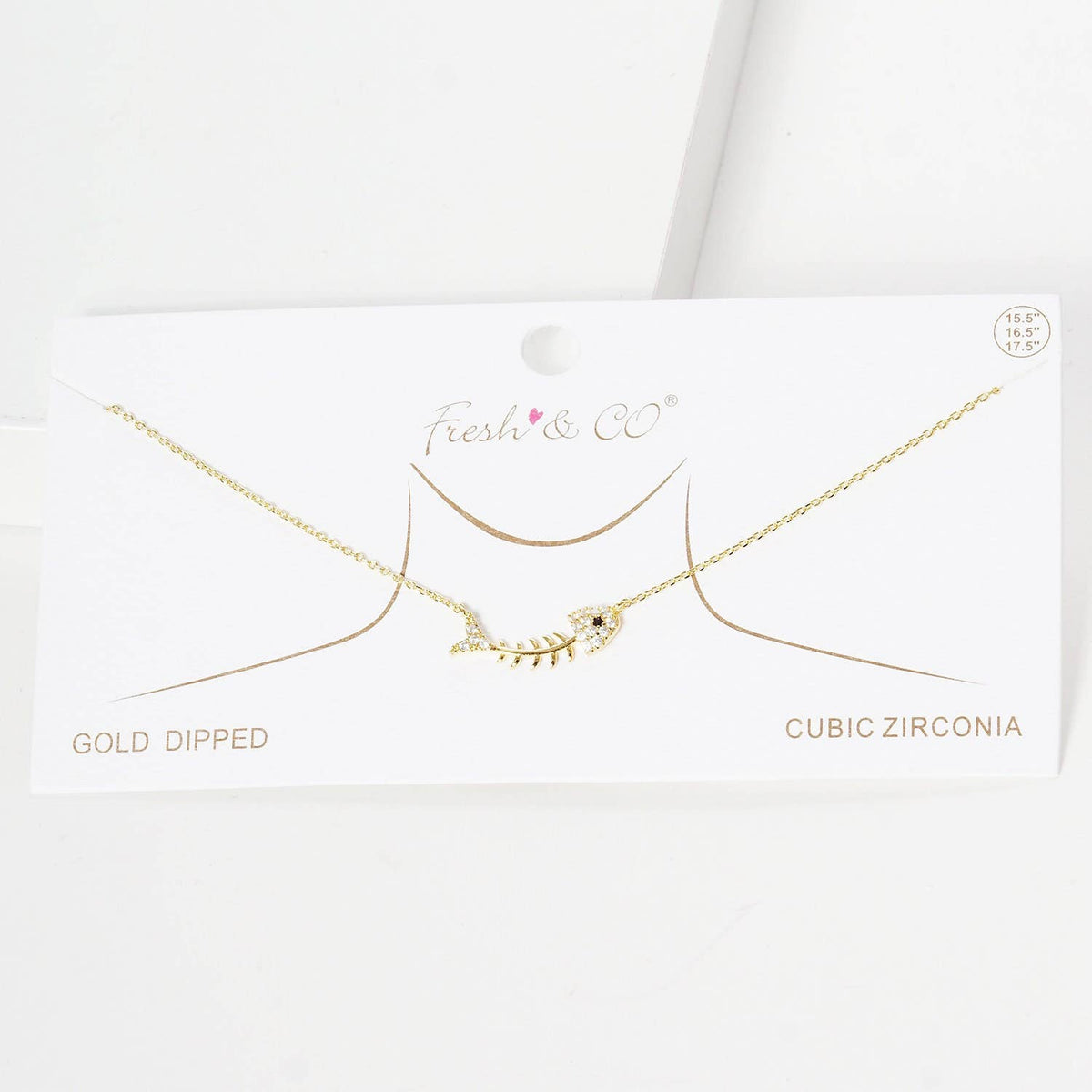 Gold Baby Fish Bone Necklace