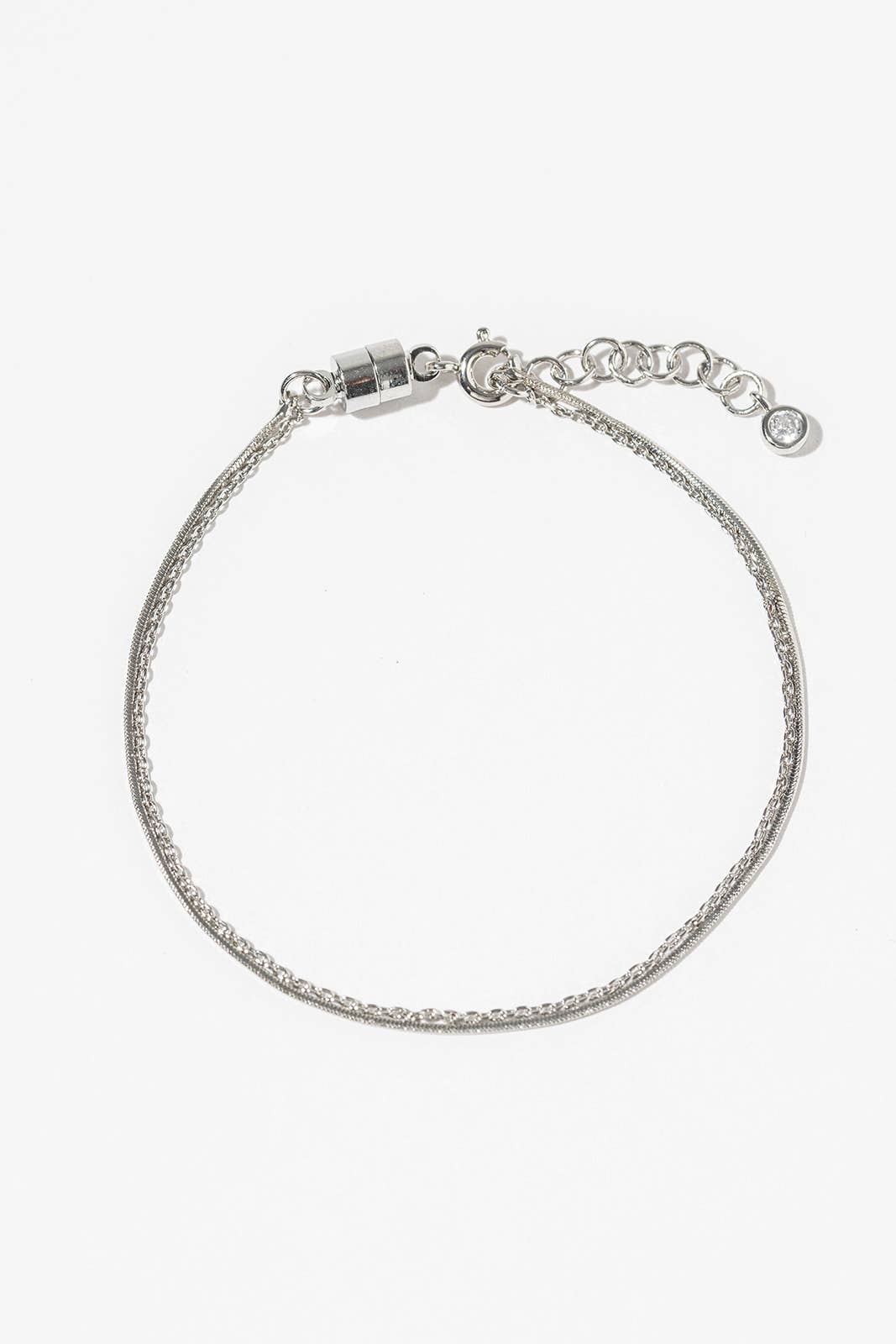 Minimalist Double-Row Magnetic Clasp Bracelet