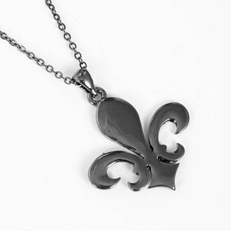 Gold Plated Simple Fleur De Lis Necklace