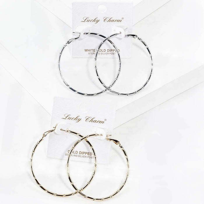 Textured Hoop Earrings