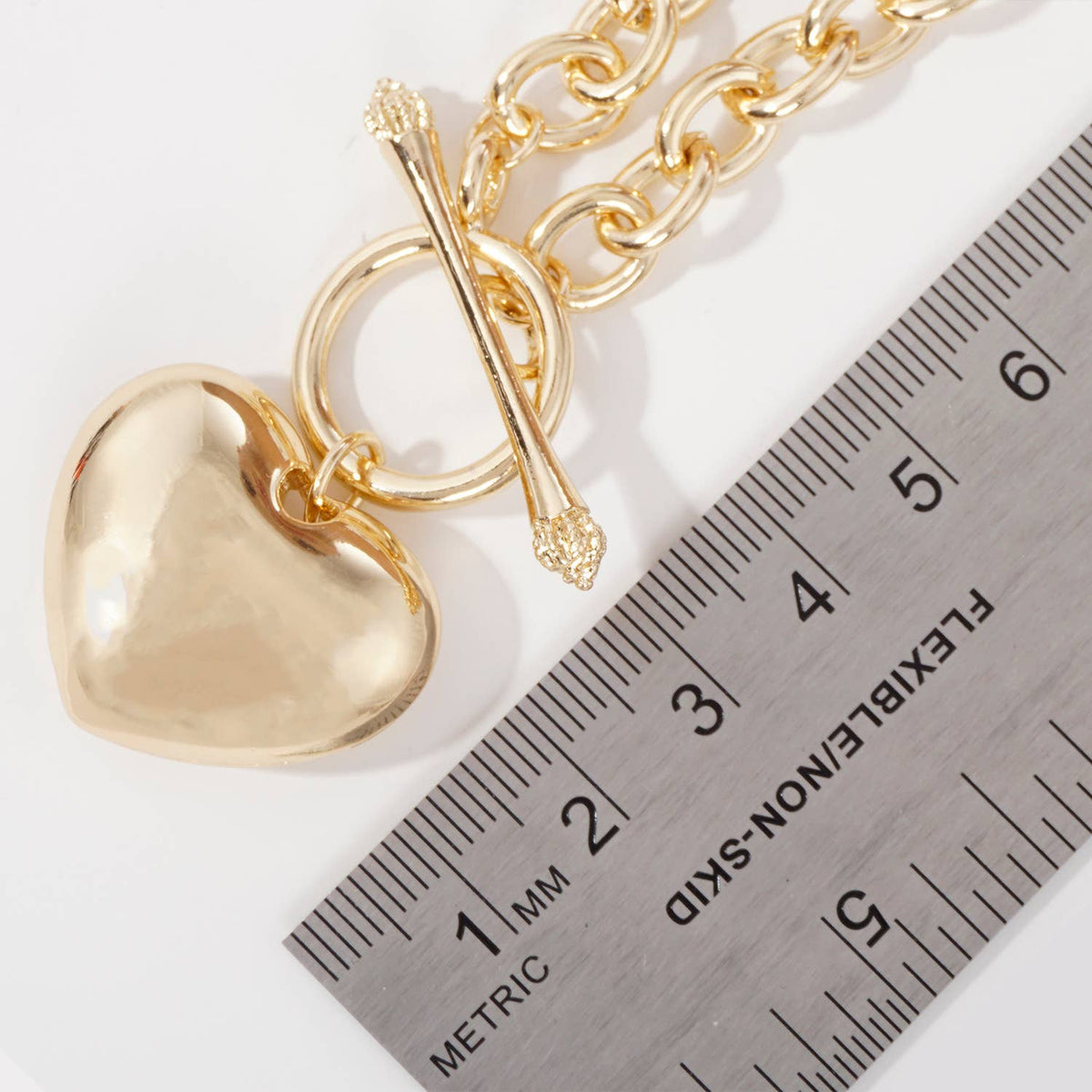 Gold Plated Heart Pendant Necklace