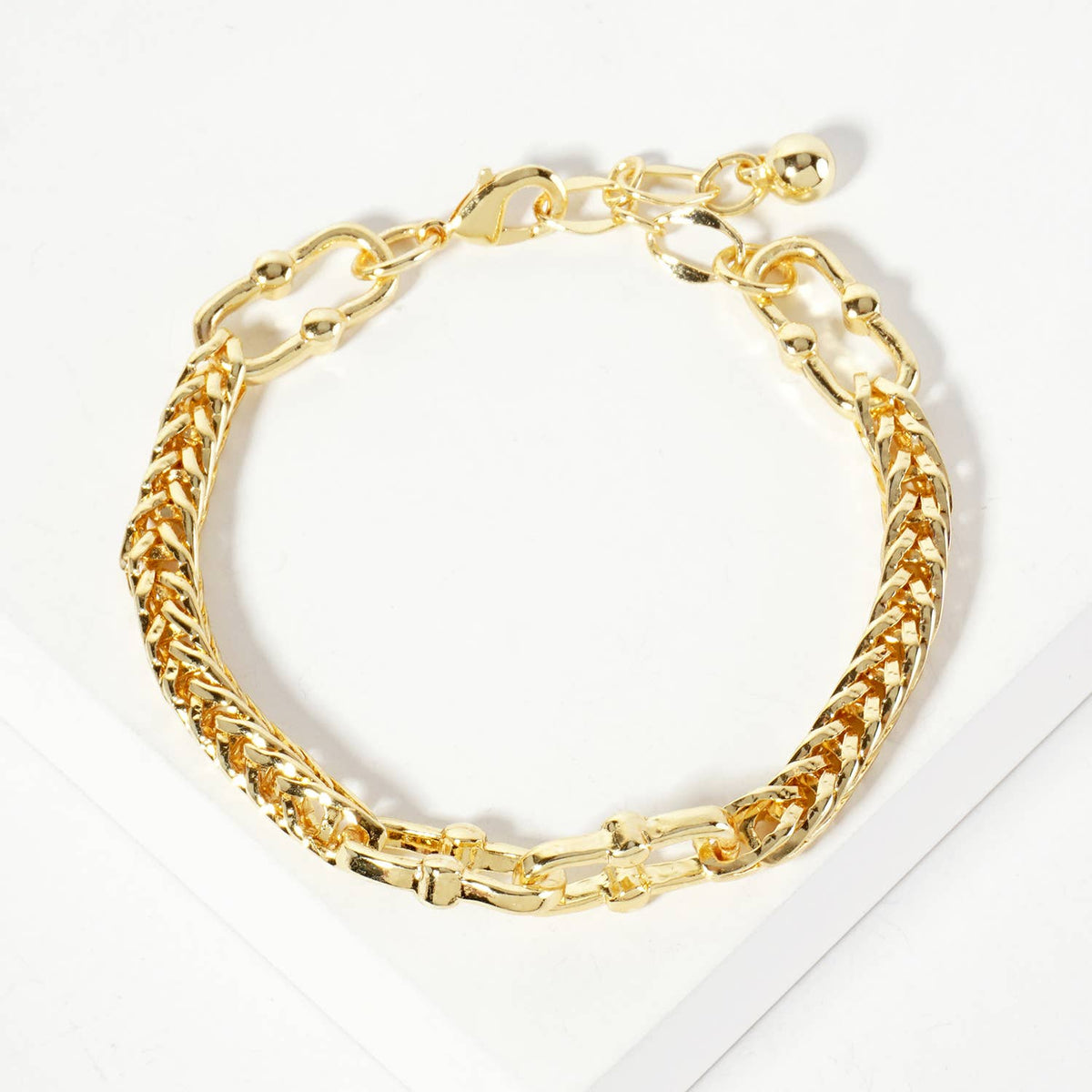 Modern Mixed-Link Chain Bracelet